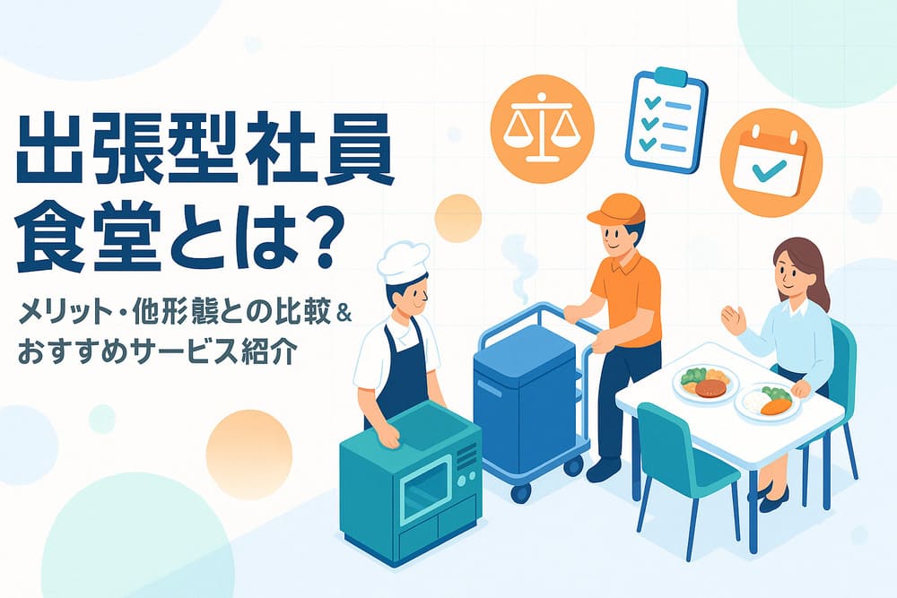 出張型社員食堂とは？メリット・他形態との比較＆おすすめサービス紹介
