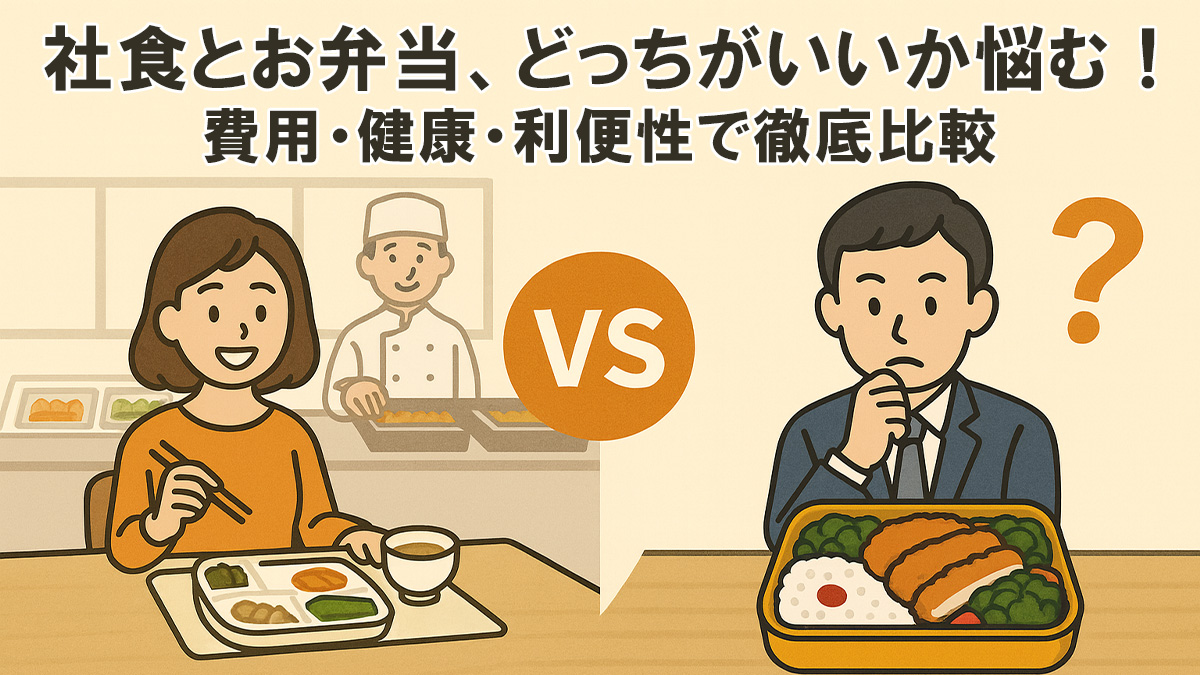 社食とお弁当、どっちがいいか悩む！