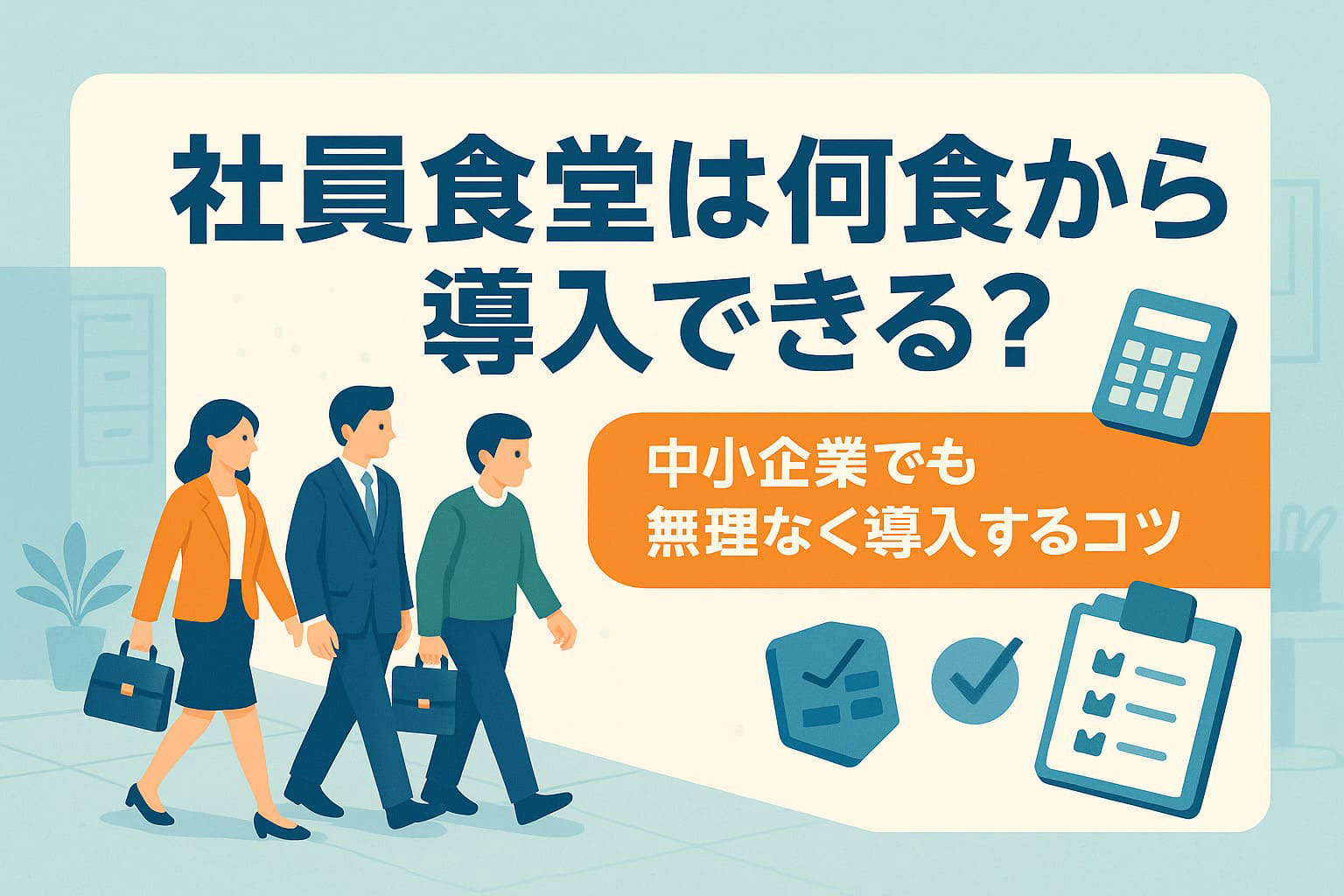 社員食堂は何食から導入できる?