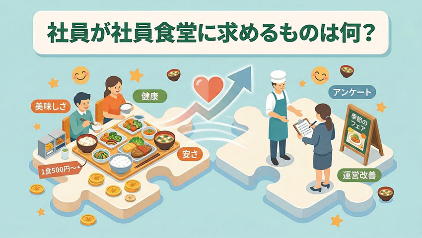 社員が社員食堂に求めるものは何？